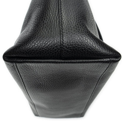 Gucci Large GG Charm Zip Tote Black Gray Calfskin Leather — view 7