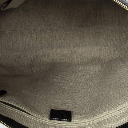 Gucci Large GG Charm Zip Tote Black Gray Calfskin Leather — view 9