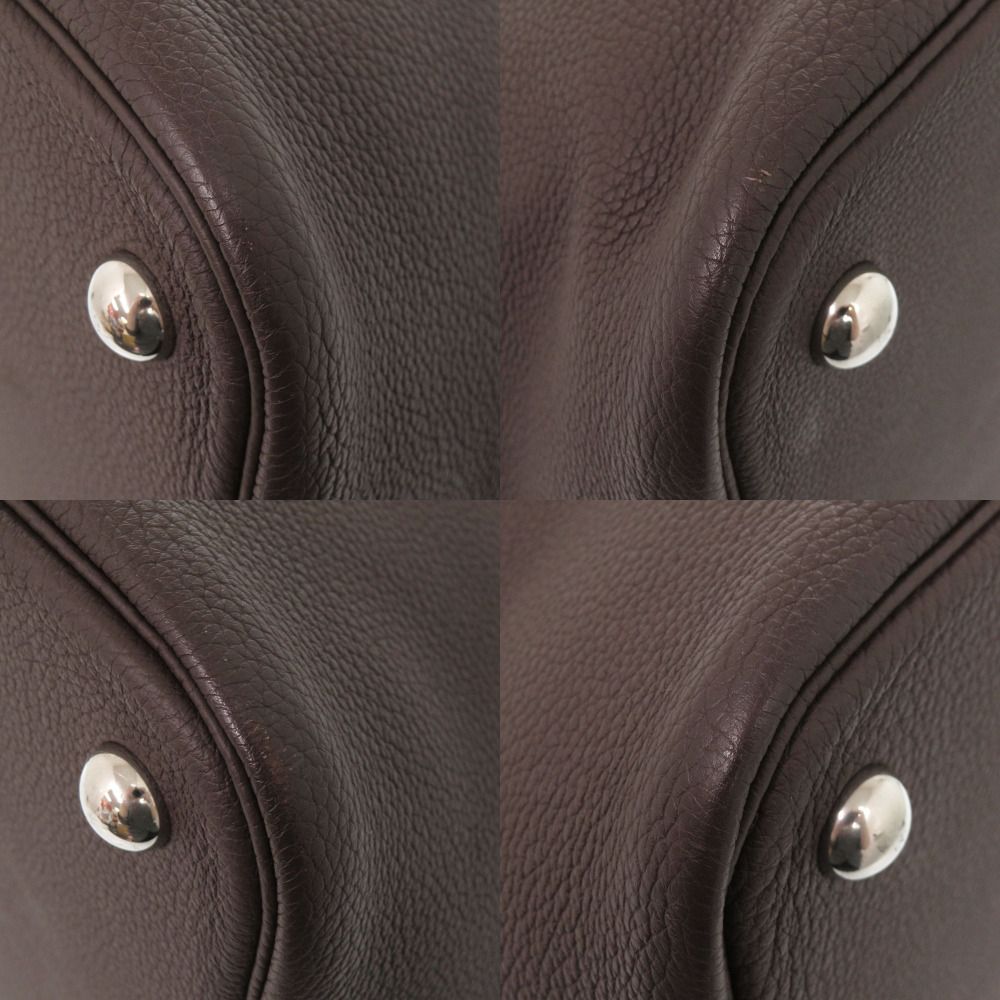 Hermes Bolide 45 Togo Ebene Silver Handbag — view 4