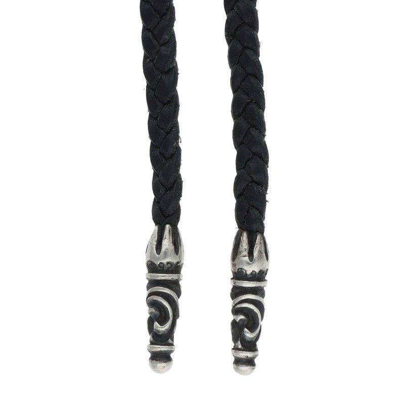 Chrome Hearts Leather Braid Scroll Necklace — view 3