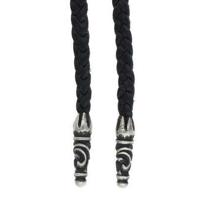 Chrome Hearts Leather Braid Scroll Necklace — view 3
