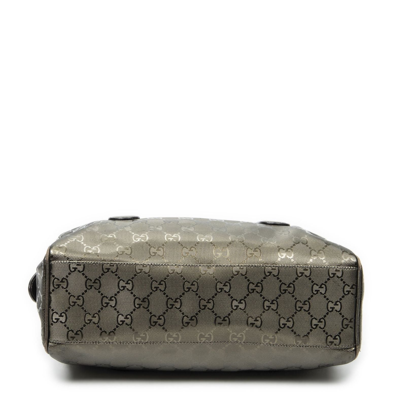 Gucci Small Shoulder Bag Metallic Blanc Zuguccissima Imprint Canvas — view 6