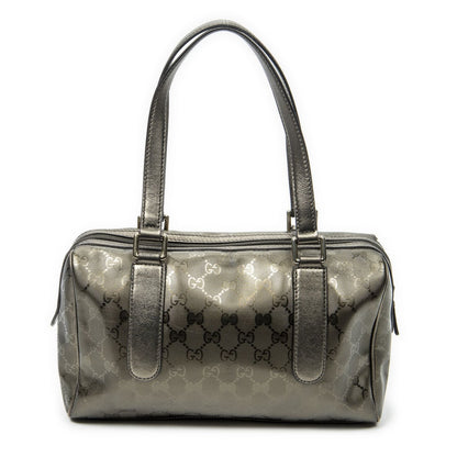 Gucci Small Shoulder Bag Metallic Blanc Zuguccissima Imprint Canvas — view 5
