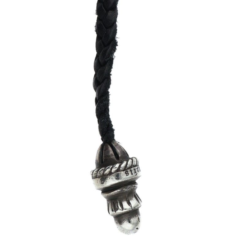 Chrome Hearts CH Crs Sml BC Small CH Cross Boro Chip Silver Necklace — view 4