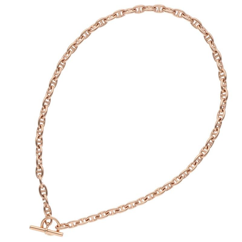 Hermes Chaine D'ancre TPM 18k Pink Gold TPM Choker Necklace — view 2