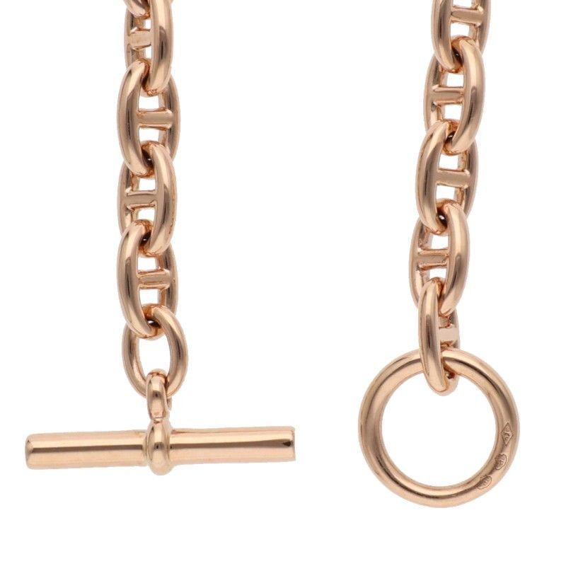 Hermes Chaine D'ancre TPM 18k Pink Gold TPM Choker Necklace — view 4