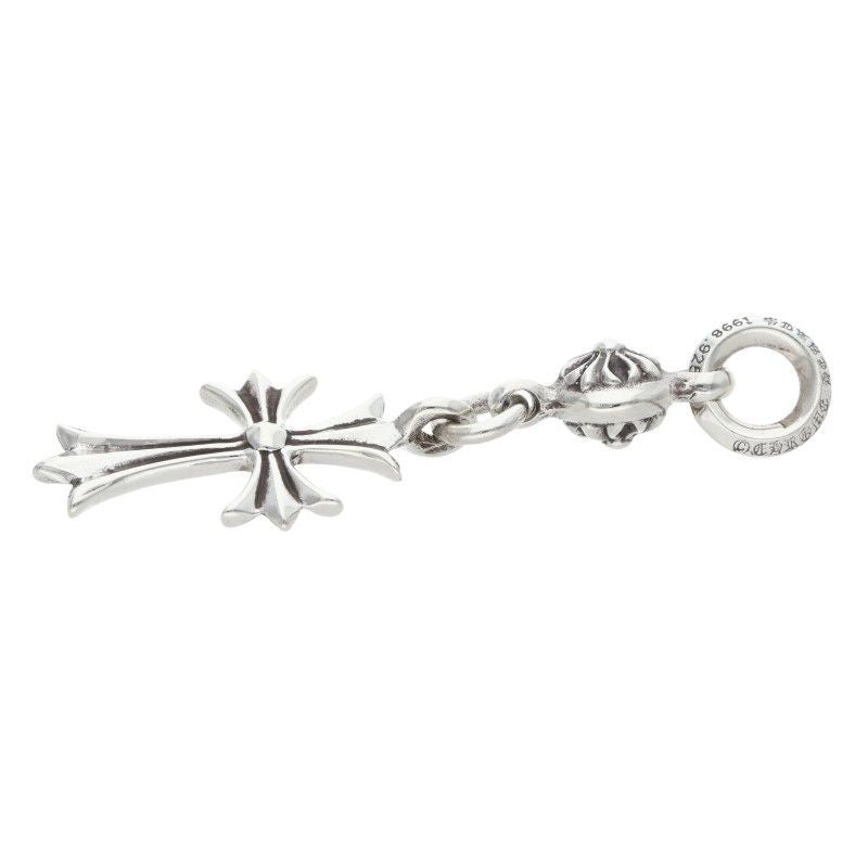 Chrome Hearts Tny CH Crs 1 Ball Tiny CH Cross Charm Silver Necklace Top — view 5
