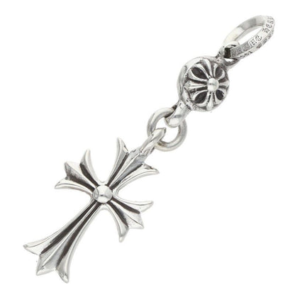 Chrome Hearts Tny CH Crs 1 Ball Tiny CH Cross Charm Silver Necklace Top — view 2
