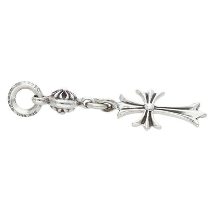 Chrome Hearts Tny CH Crs 1 Ball Tiny CH Cross Charm Silver Necklace Top — view 4