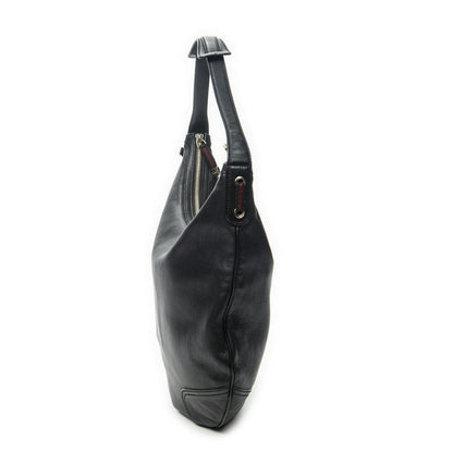 Gucci Large Web Prince Hobo Black Gray Calfskin Leather — view 3