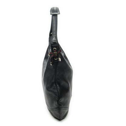 Gucci Large Web Prince Hobo Black Gray Calfskin Leather — view 4
