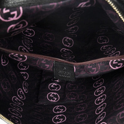 Gucci Large Web Prince Hobo Black Gray Calfskin Leather — view 9