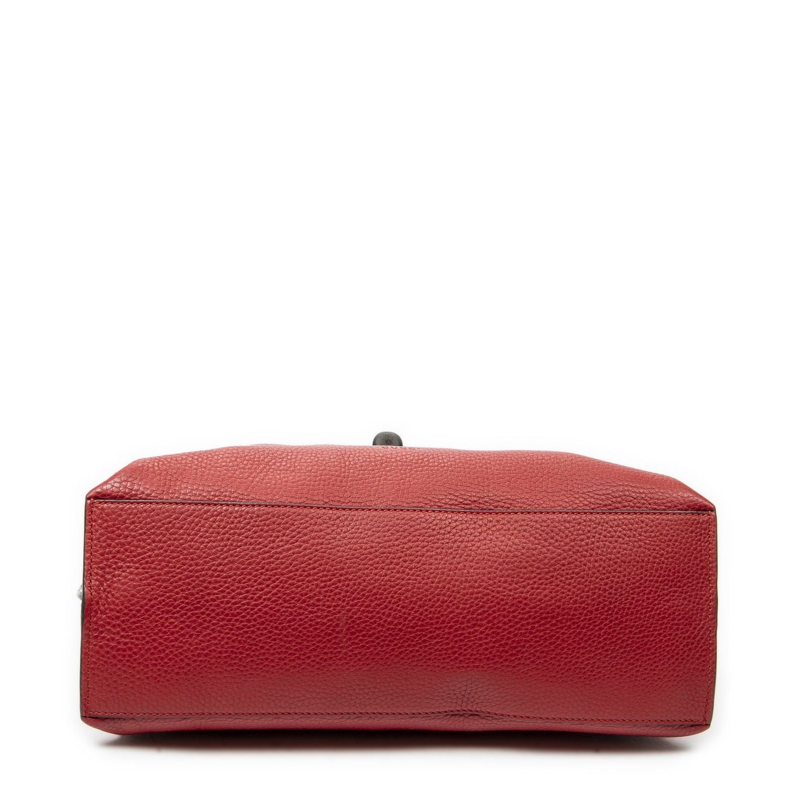 Gucci Midi Amfloral Bamboo Top Handle Red Gray Calfskin Leather — view 6