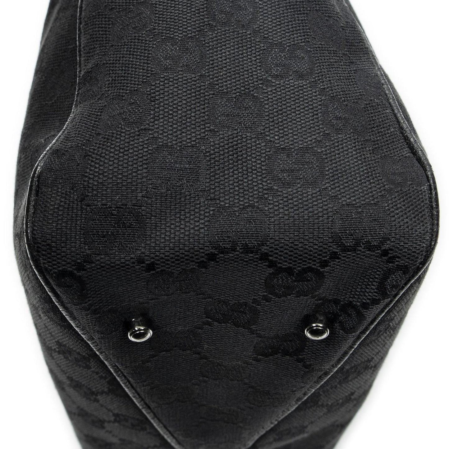 Gucci Small Shoulder Tote Black GG Canvas — view 8