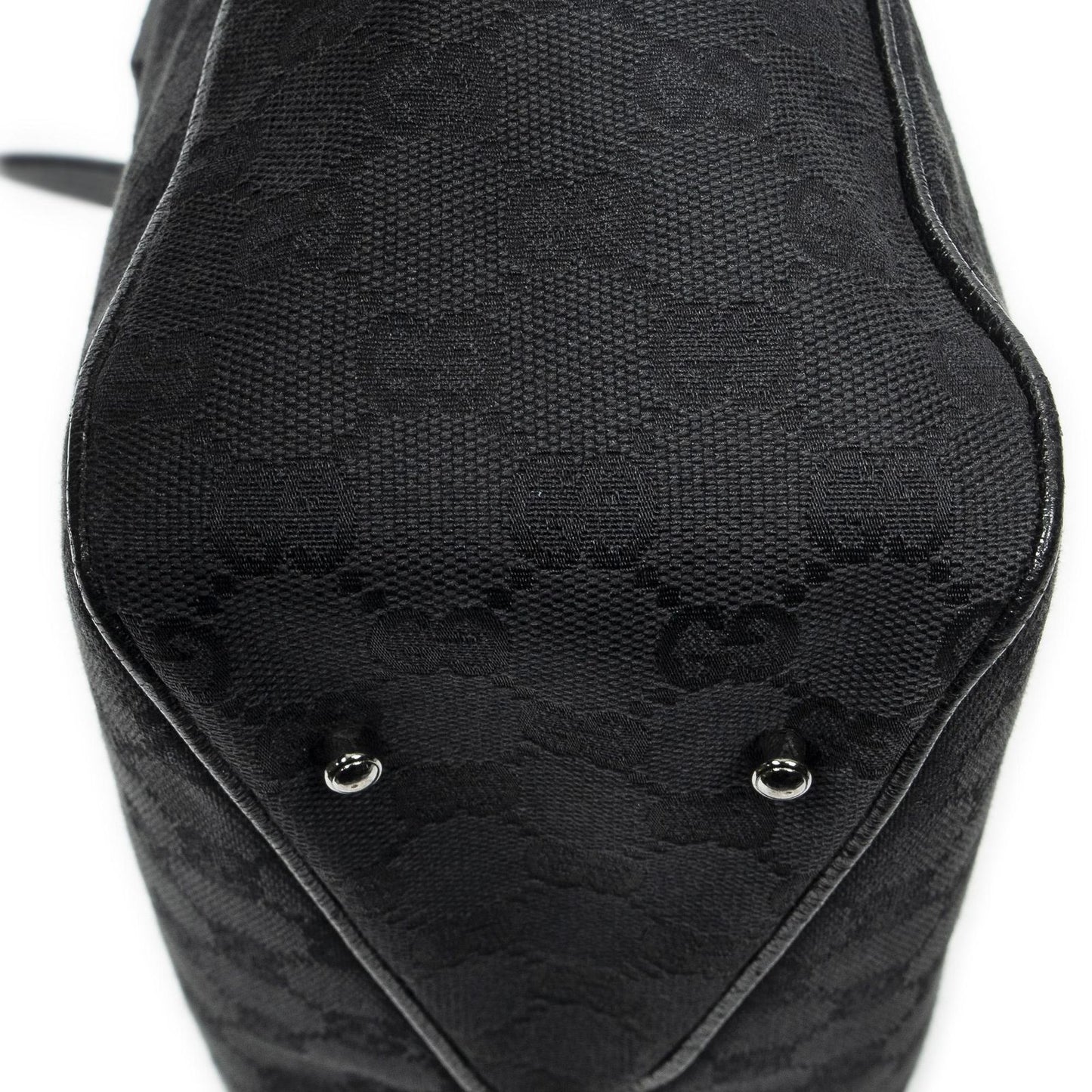 Gucci Small Shoulder Tote Black GG Canvas — view 7