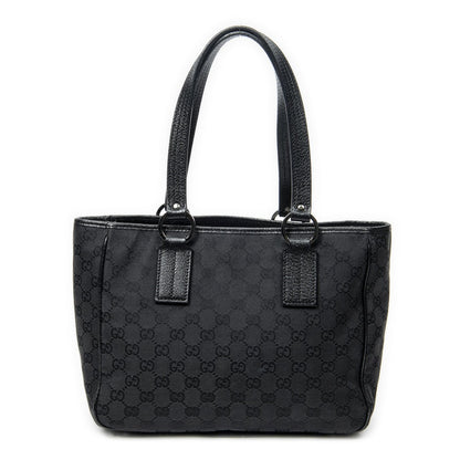 Gucci Small Shoulder Tote Black GG Canvas — view 5