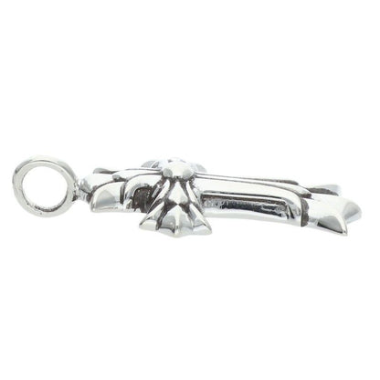 Chrome Hearts Dbl CH Crs Double CH Cross Silver Necklace Top — view 4