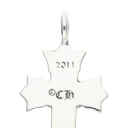 Chrome Hearts Dbl CH Crs Double CH Cross Silver Necklace Top — view 3