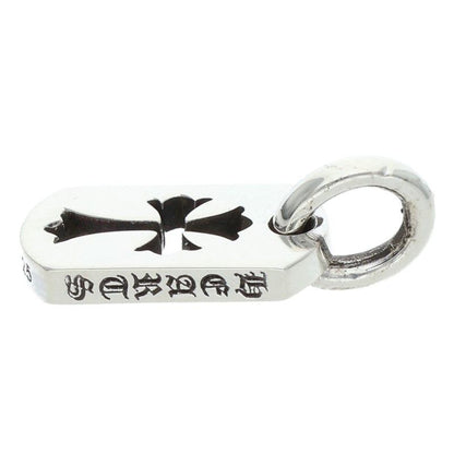 Chrome Hearts DT Tny CO Crs Tiny Cutout Cross Dog Tag Silver Necklace Top — view 4