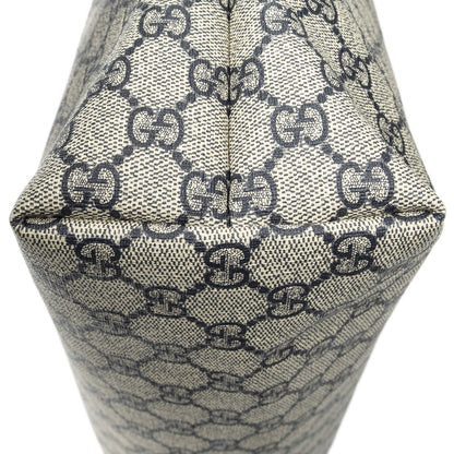 Gucci Web Loop Tote Beige Navy Supreme Canvas — view 8