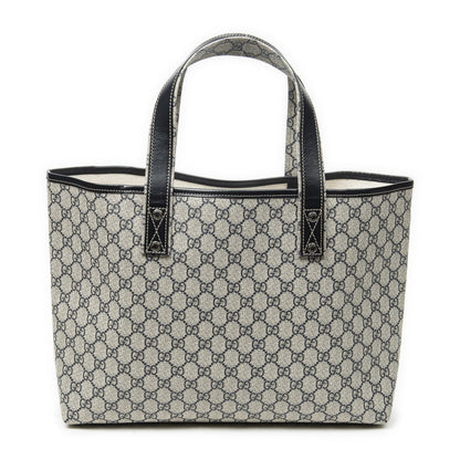 Gucci Web Loop Tote Beige Navy Supreme Canvas — view 5
