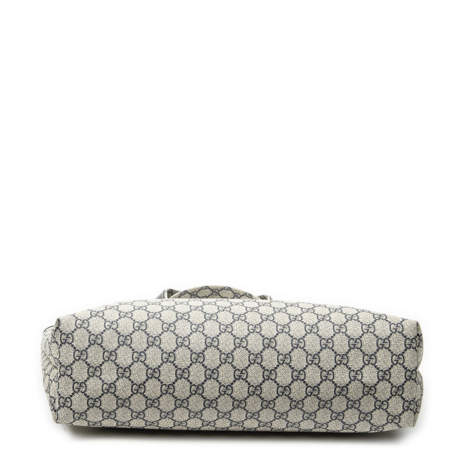 Gucci Web Loop Tote Beige Navy Supreme Canvas — view 6
