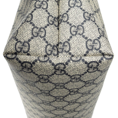 Gucci Web Loop Tote Beige Navy Supreme Canvas — view 7