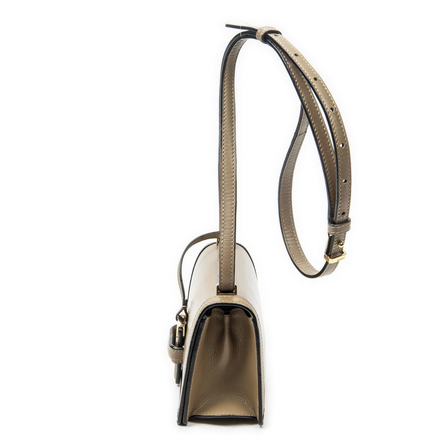 Loewe Small Barcelona Light Brown Calfskin Leather Messenger Bag — view 3