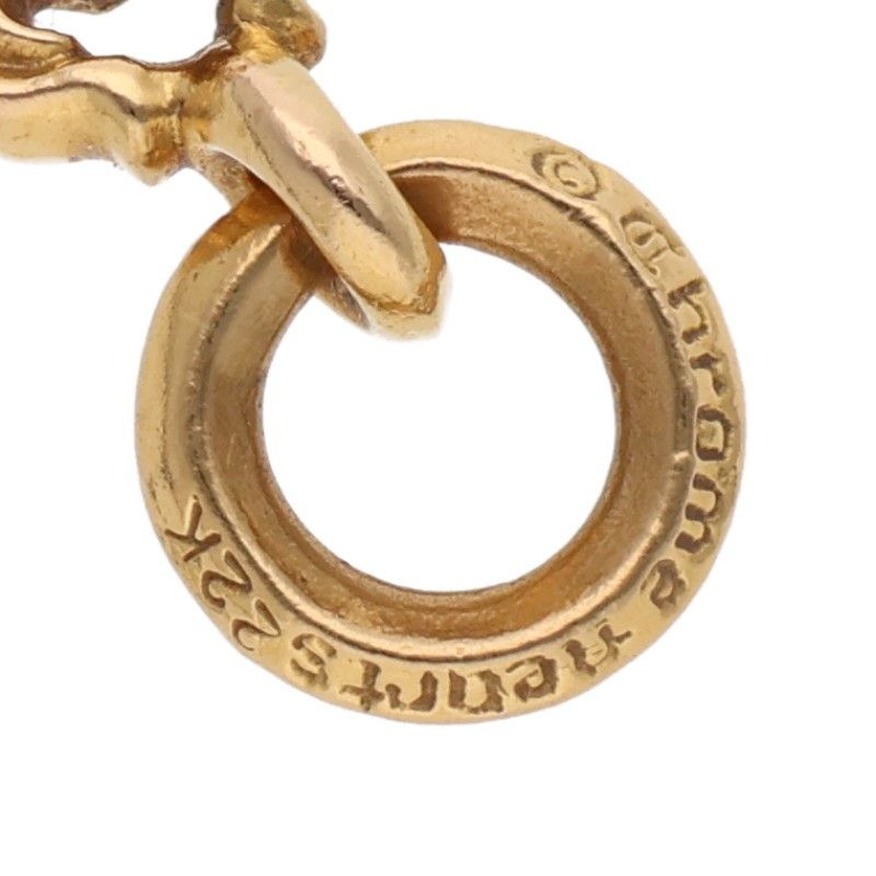 Chrome Hearts 22k P Dmnd a Charm Aftermarket Pave Diamond Gold Necklace Top — view 3