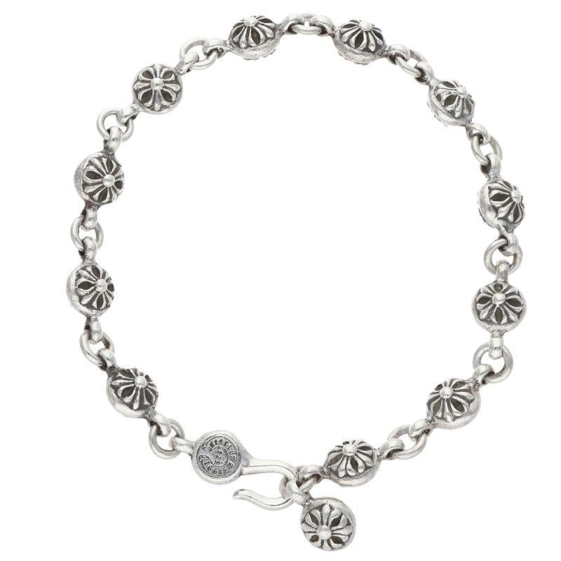 Chrome Hearts No1 Ball 1 Cross Silver Bracelet — view 2