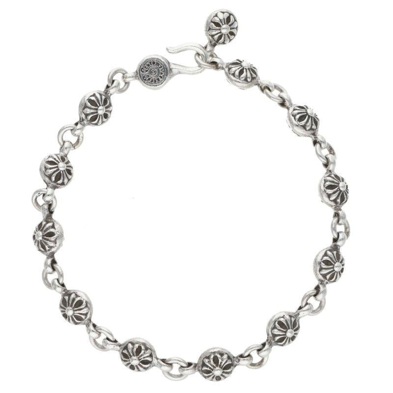 Chrome Hearts No1 Ball 1 Cross Silver Bracelet