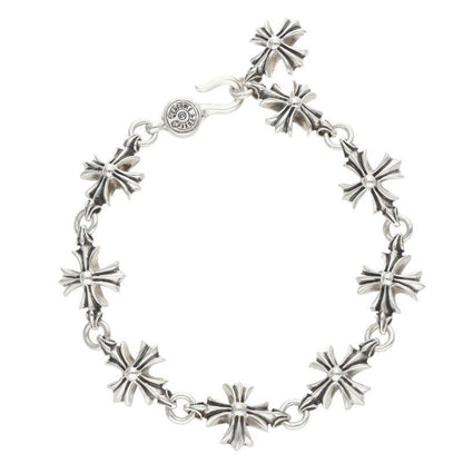 Chrome Hearts CO CH Plus Cutout Silver Bracelet