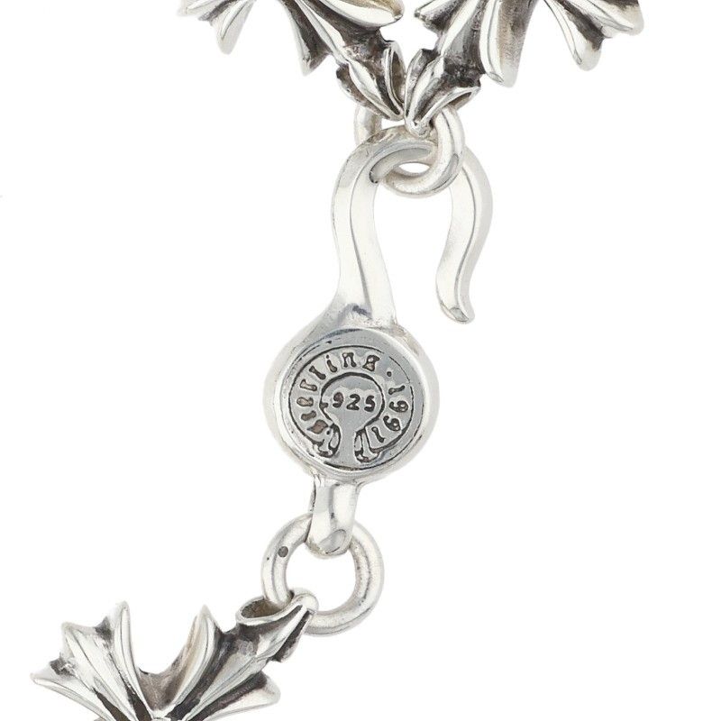 Chrome Hearts CO CH Plus Cutout Silver Bracelet — view 4