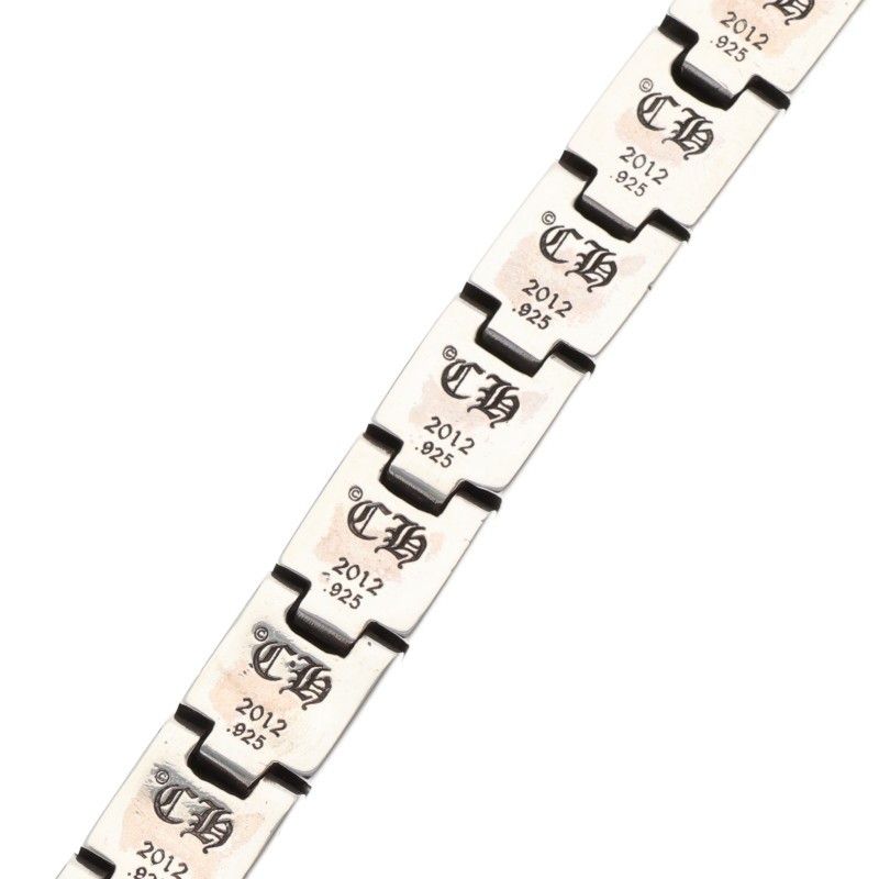 Chrome Hearts Pyramid Pls Lnk 3 8 P D Plus Link Pave Diamond Silver Bracelet — view 5