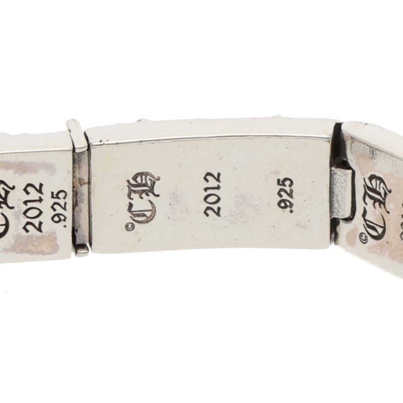 Chrome Hearts Pyramid Pls Lnk 3 8 P D Plus Link Pave Diamond Silver Bracelet — view 3