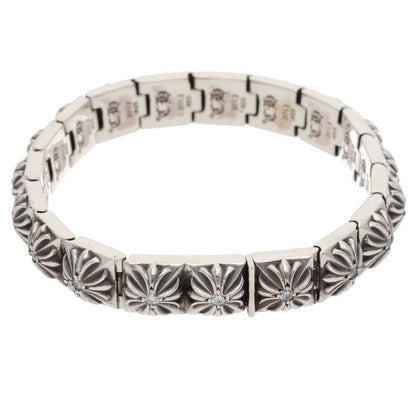 Chrome Hearts Pyramid Pls Lnk 3 8 P D Plus Link Pave Diamond Silver Bracelet — view 2