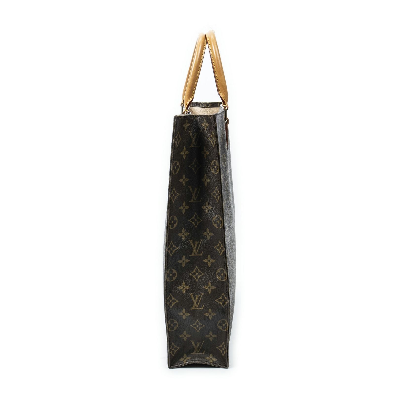 Louis Vuitton Sac Plat Brown Monogram Canvas Tote — view 3