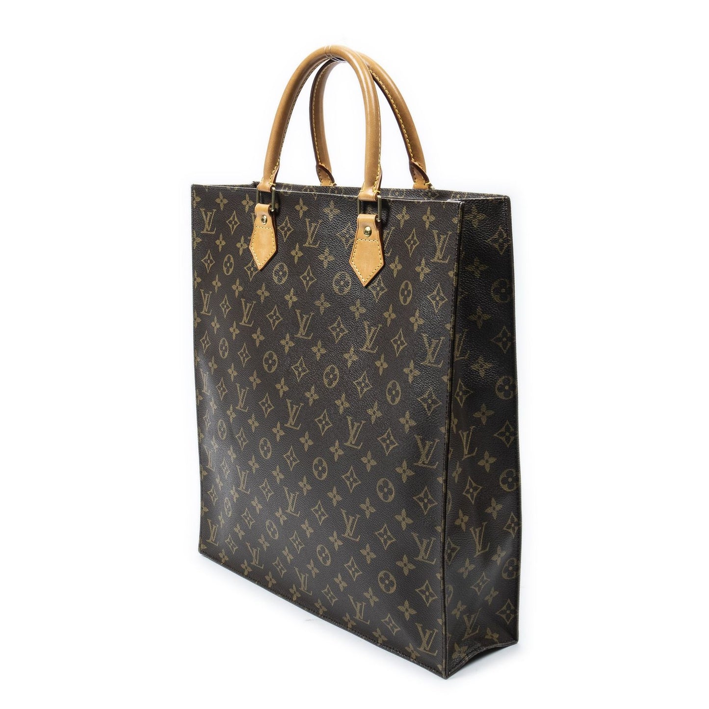 Louis Vuitton Sac Plat Brown Monogram Canvas Tote — view 2