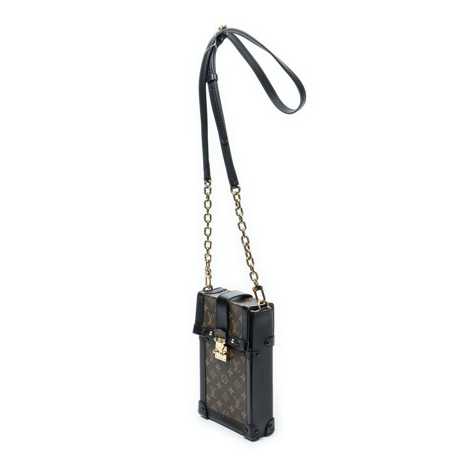Louis Vuitton Vertical Trunk Pochette Brown Monogram Canvas — view 2