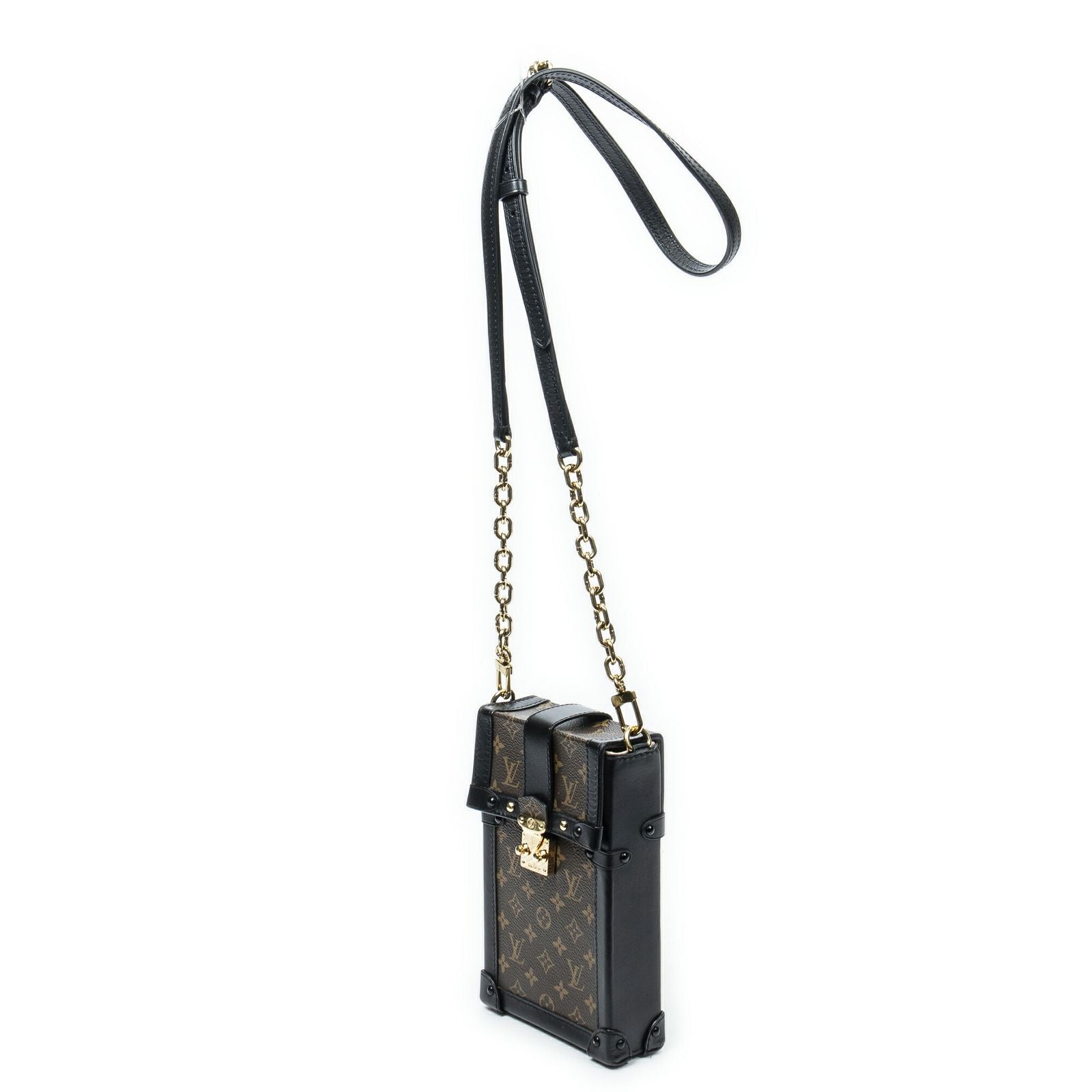 Louis Vuitton Vertical Trunk Pochette Brown Monogram Canvas — view 2