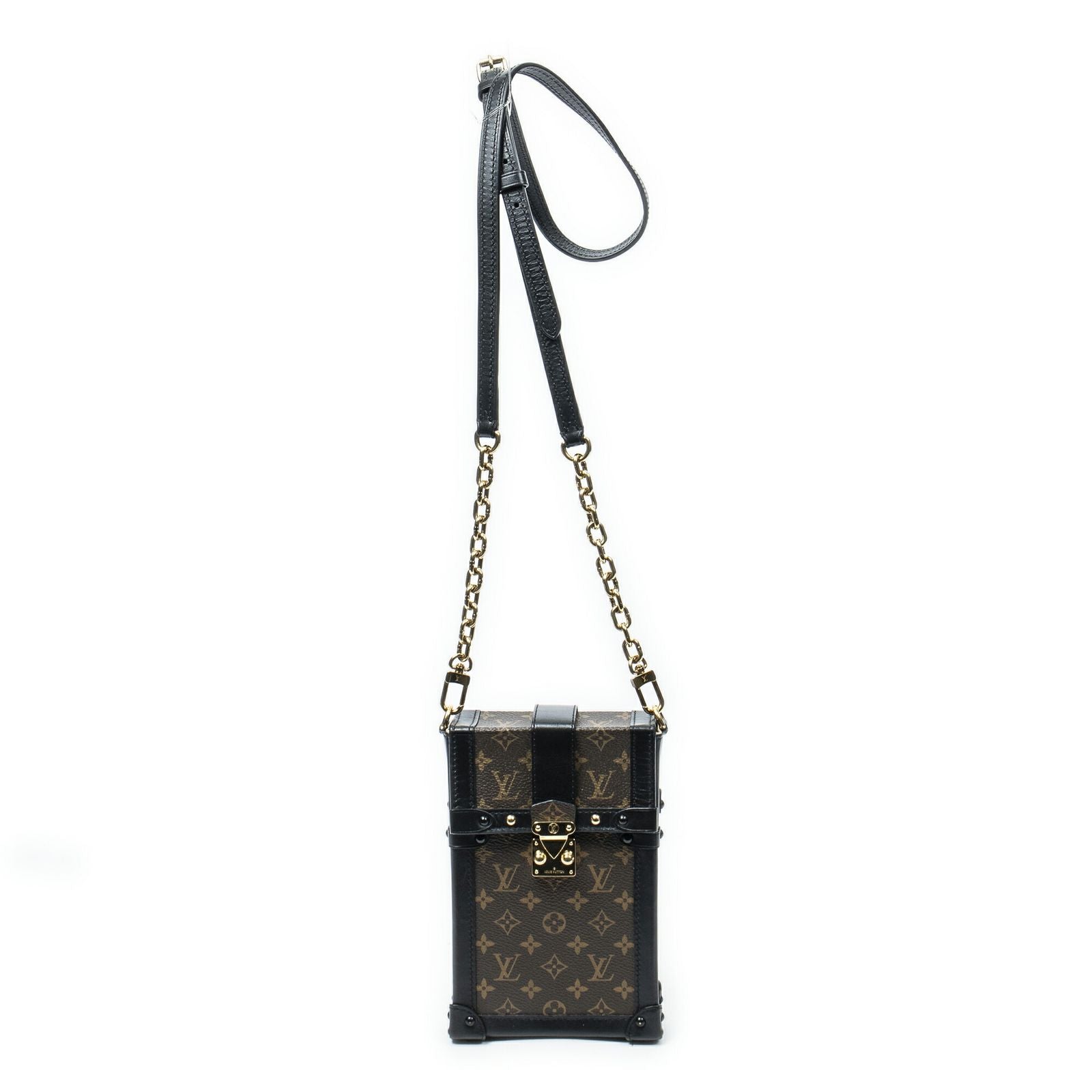 Louis Vuitton Vertical Trunk Pochette Brown Monogram Canvas