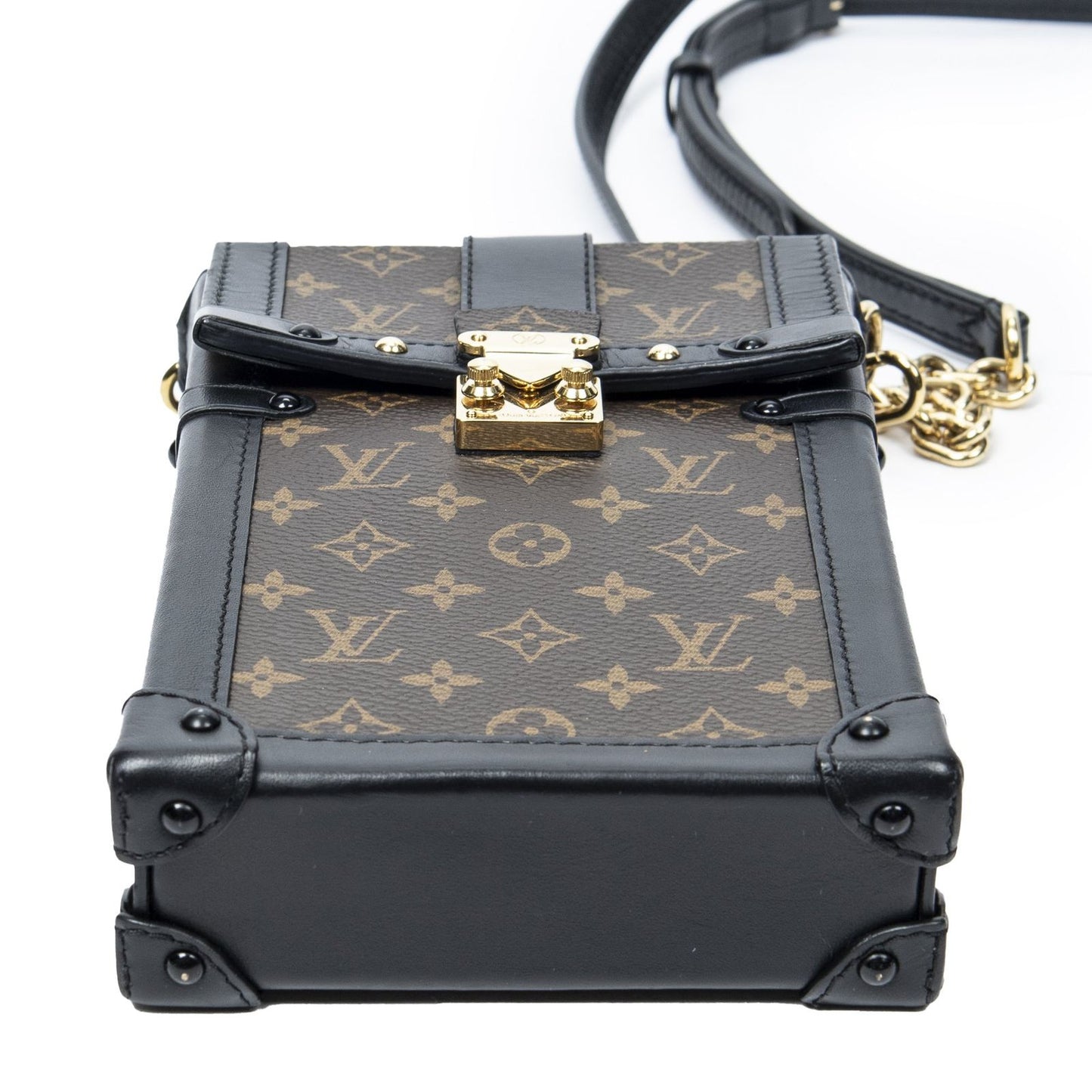 Louis Vuitton Vertical Trunk Pochette Brown Monogram Canvas — view 6