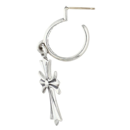 Chrome Hearts Tiny CH Cross Hoop Silver Earrings — view 5
