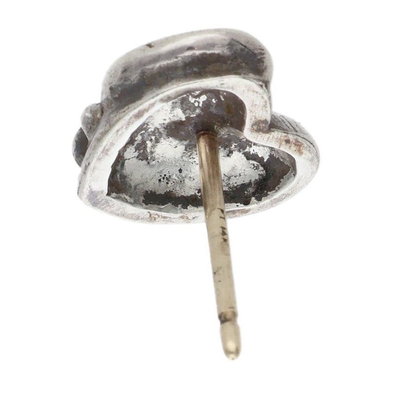 Chrome Hearts Stud Heart Silver Earrings — view 3