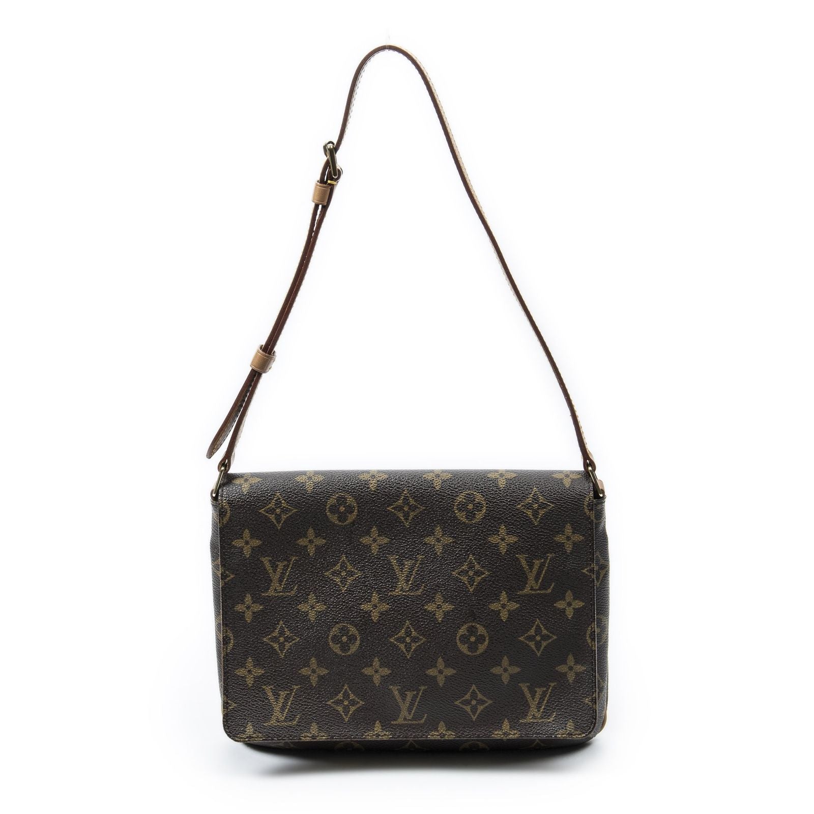 Louis Vuitton Musette Tango Brown Monogram Canvas Messenger Bag