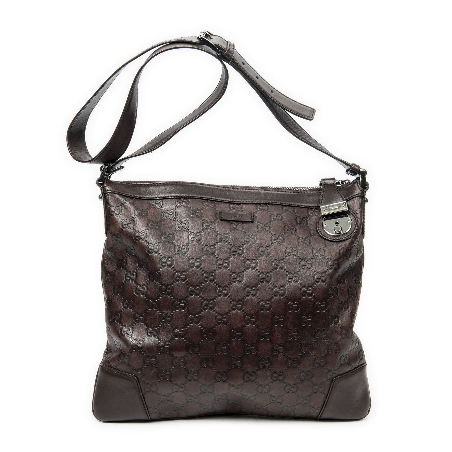 Gucci Zip Messenger Brown Guccissima