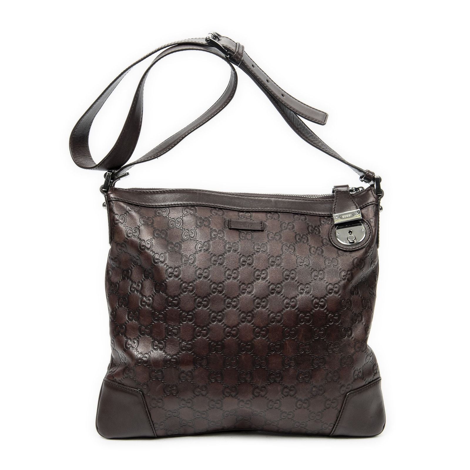 Gucci Zip Messenger Brown Guccissima