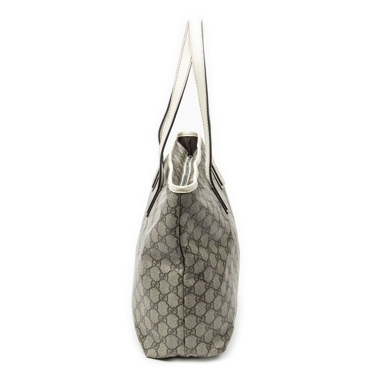 Gucci Large Zip Tote Beige Ivory Supreme Canvas — view 4