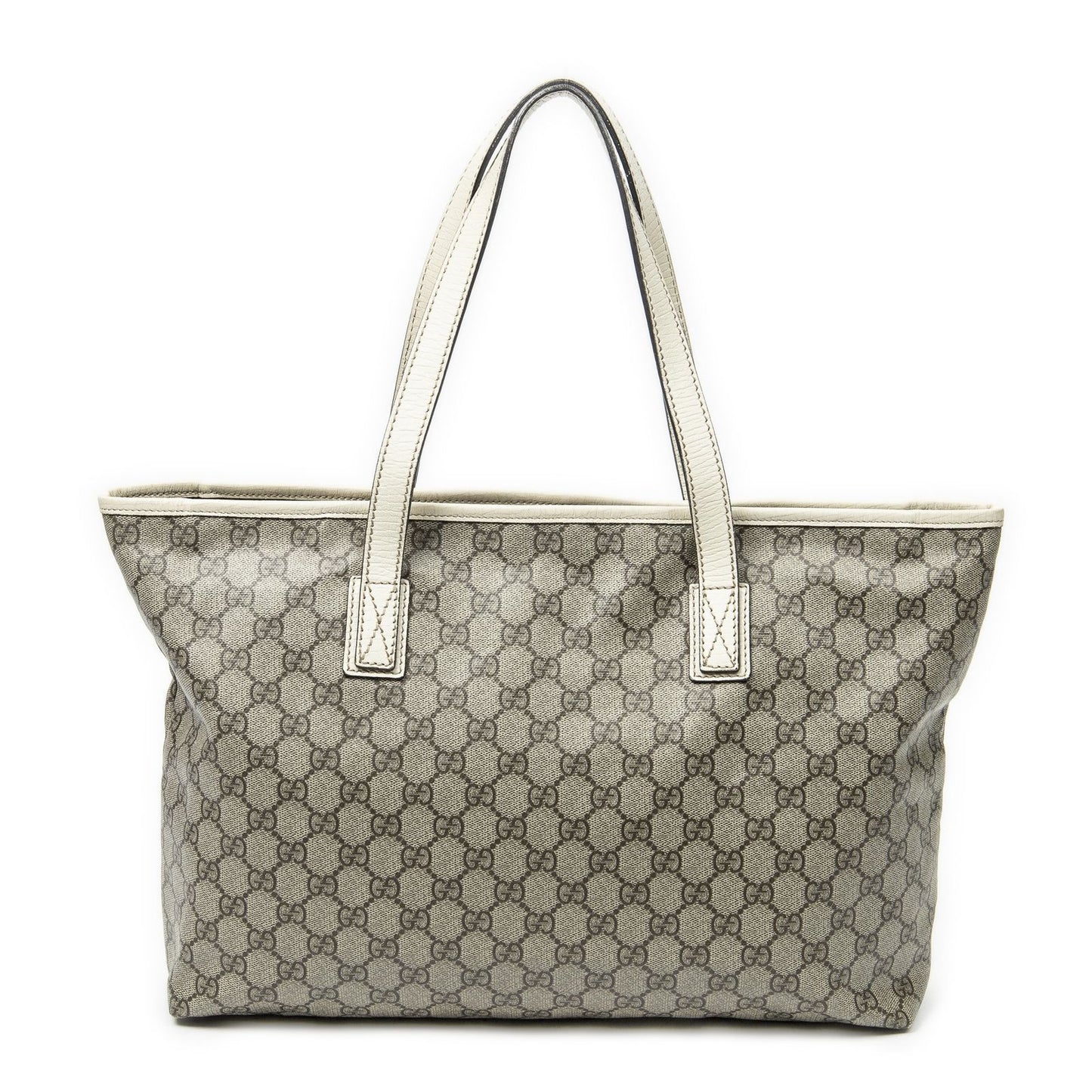 Gucci Large Zip Tote Beige Ivory Supreme Canvas — view 5