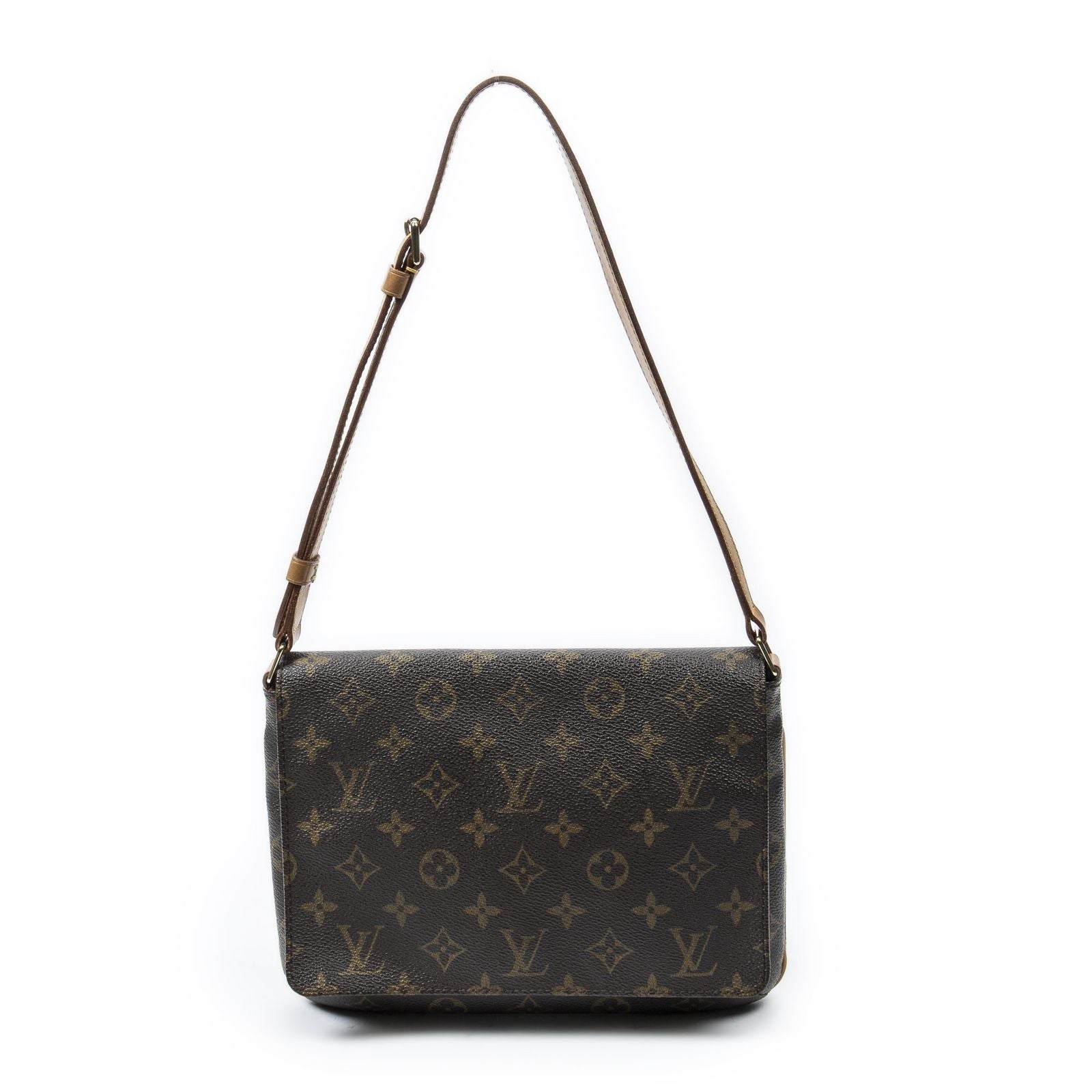 Louis Vuitton Musette Tango Brown Monogram Canvas Messenger Bag
